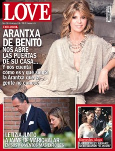 Portada de la revista Love con Arancha de Benito
