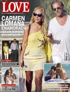 Carmen Lomana en la portada de la revista Love