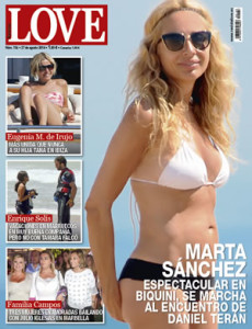 Marta Sánchez en la portada de la revista Love