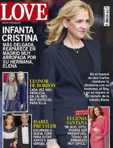 portada de la revista love infanta cristina