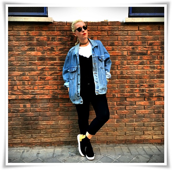 Cazadoras denim oversized